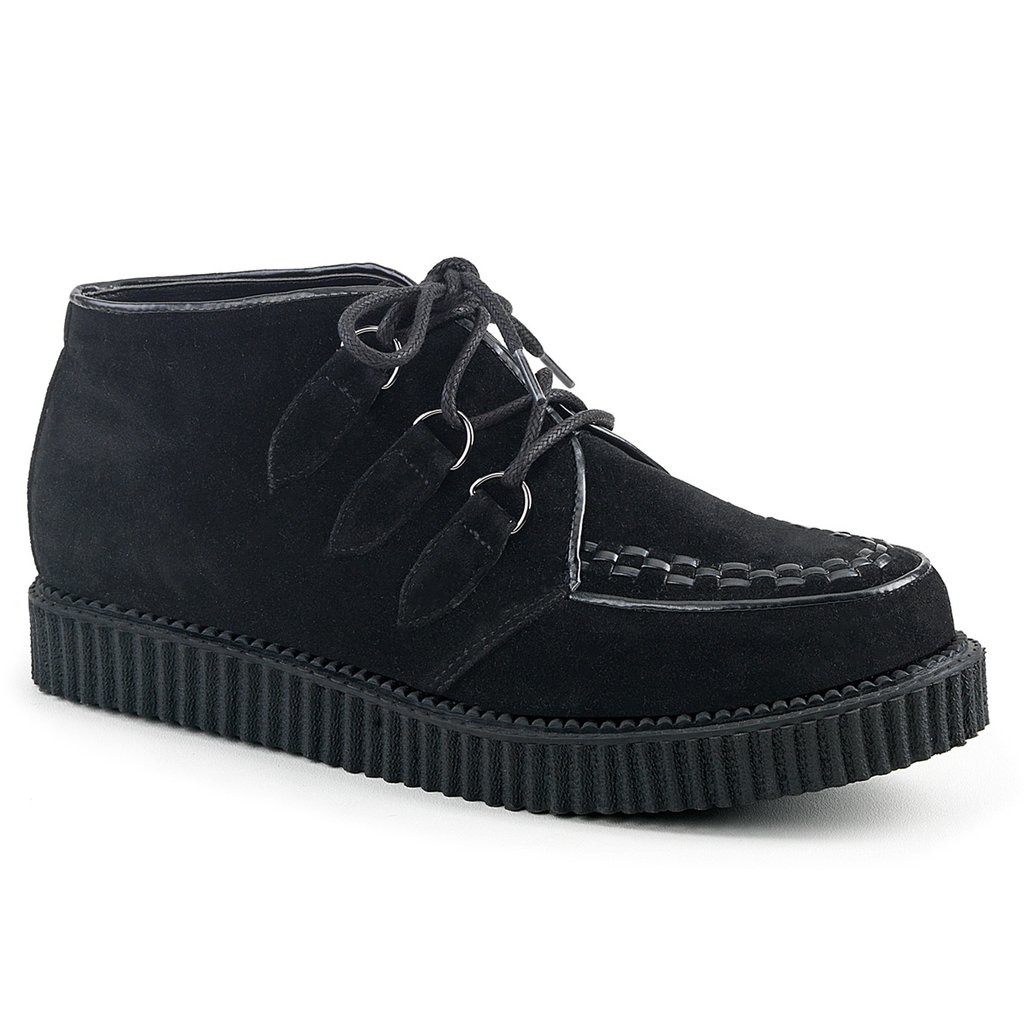 Creepers Demonia V Creeper 662 Vegan Suède Homme - Noir 54812-ZDYB